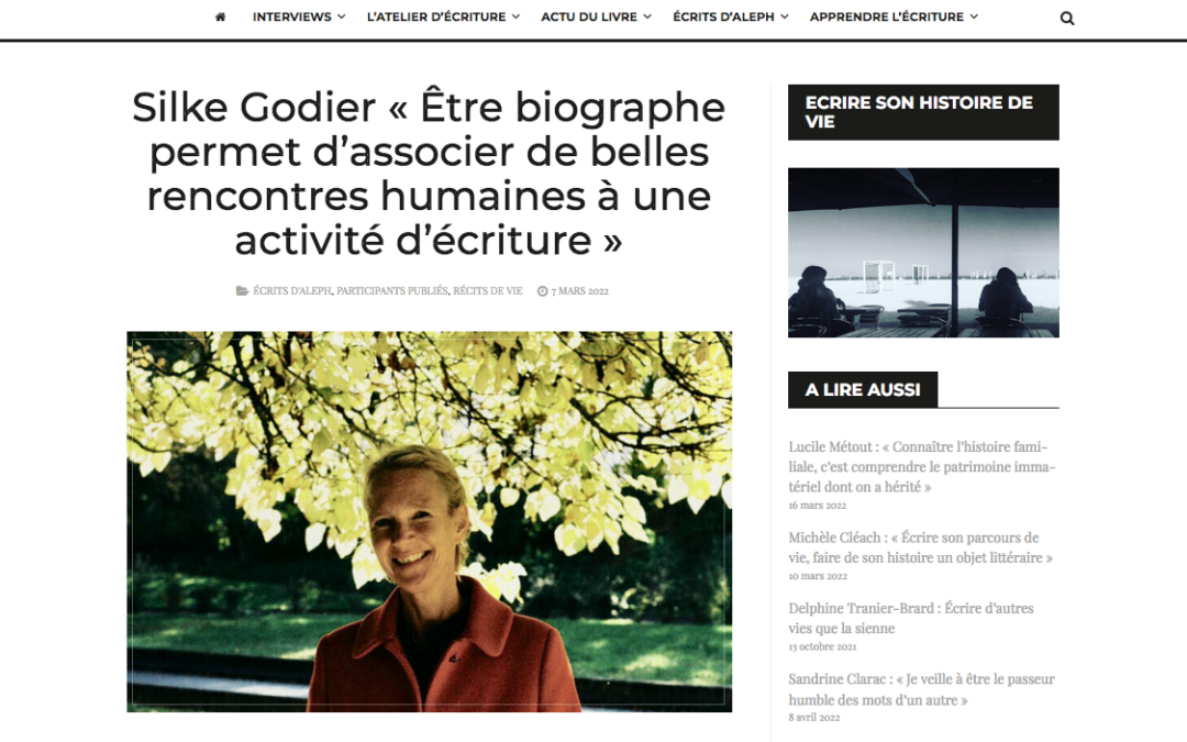 Interview Presse: „L’Inventoire“, literarische online Revue